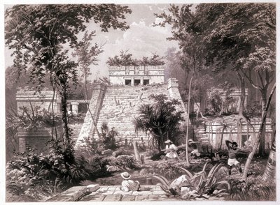 Le castillo : ruines du château maya à Tulum, Yucatan, Mexique - Unbekannter Künstler