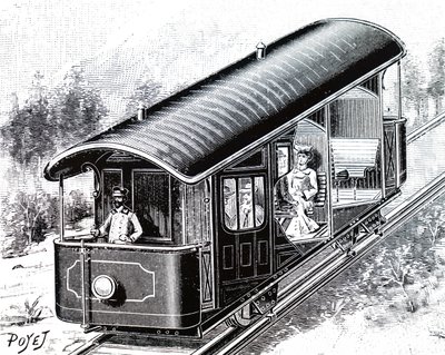 Le tramway électrique sur le funiculaire du Vésuve - Unbekannt