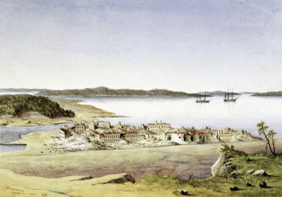 La forteresse de Bomarsund, sur les îles Aland (Finlande), en août 1854 - Unbekannter Künstler