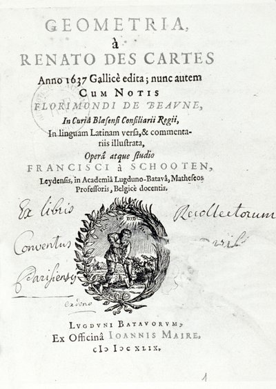 La géométrie par René Descartes - Unbekannter Künstler
