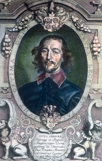 Le maire de la ville de Magdebourg, Otto von Guericke, également connu comme politicien, avocat, physicien et inventeur - Unbekannter Künstler