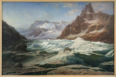 La mer de glace, peinture à l