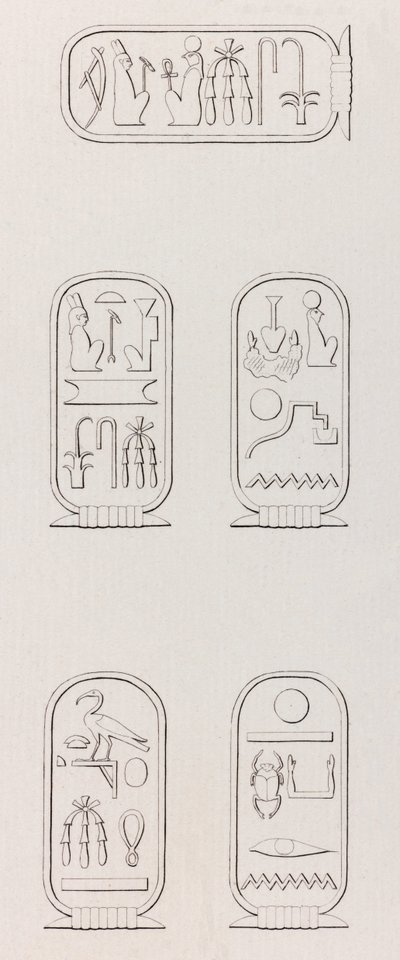 Thèbes : Hiéroglyphes (détail) - Unbekannt