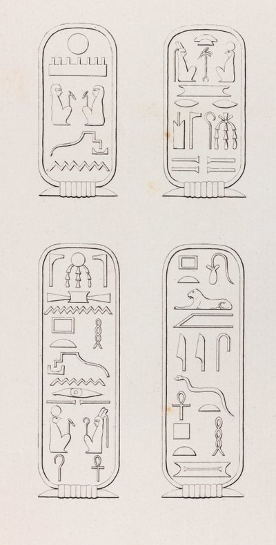 Thèbes : Hiéroglyphes (détail) - Unbekannt