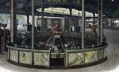 Tourisme thermal : la source de la Sainte Grille à Vichy, Allier vers 1905. - Unbekannter Künstler