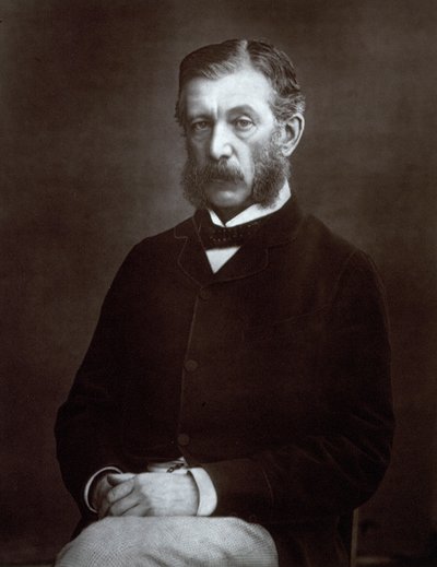 Portrait en trois-quarts du haut fonctionnaire écossais Sir James Fergusson, Gouverneur de Bombay - Unbekannter Künstler