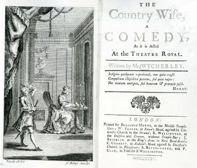 Page de titre du script pour La Femme de la campagne au Royal Theatre - Unbekannt