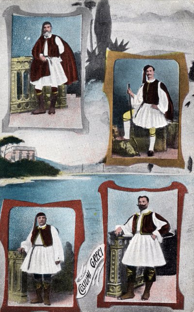 Costumes traditionnels grecs pour hommes - Carte postale 1914-1918 - Unbekannt