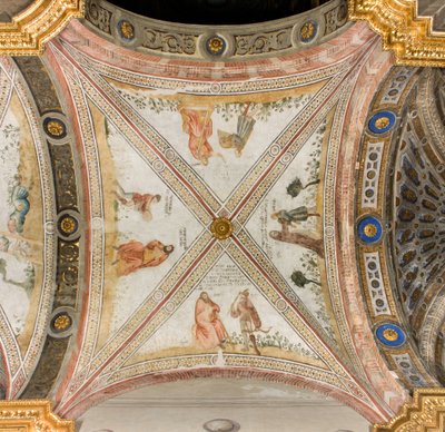 Transept sud, troisième travée ouest, Isaac demande à Esaü de lui apporter du gibier, Rebecca habille Jacob avec les vêtements d