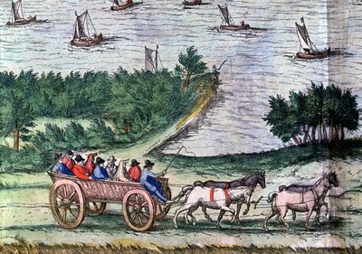 Transport par carrosse en osier - Unbekannter Künstler
