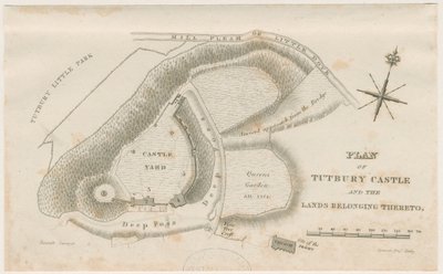 Château de Tutbury : Plan : gravure, nd [c 1832] - Unbekannt