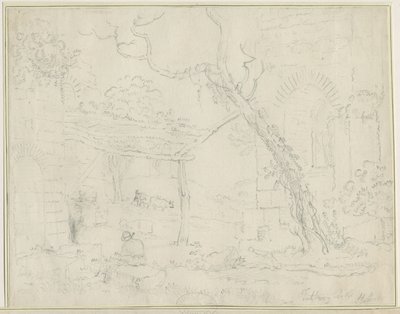 Château de Tutbury: dessin au crayon, nd [?19e siècle] - Unbekannt