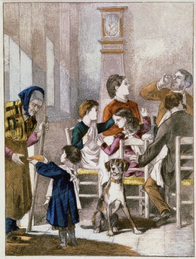 Gâteau des Rois, vers 1890 (gravure) - Unbekannter Künstler