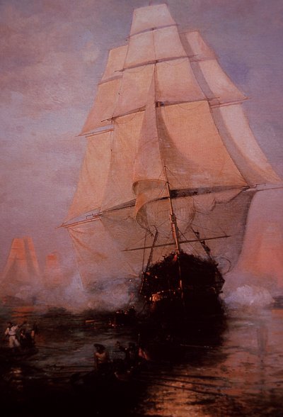 USS Constitution échappant aux Britanniques - Nicolas d