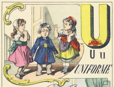 U : uniforme - Alphabet des jeux, c.1890 - Unbekannt