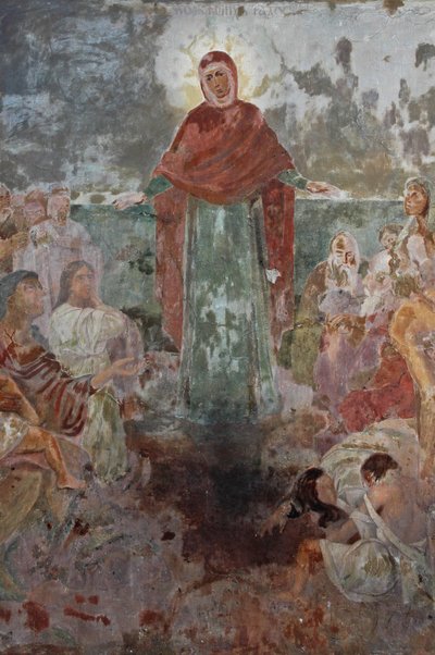 Ukraine, Kiev, Kyiv-Pecherska Lavra (Monastère des Grottes orthodoxes-orig 1051), fresque à l