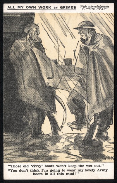 Royaume-Uni : Une carte postale humoristique produite pendant la Seconde Guerre mondiale par Raphael Tuck & Sons Ltd - Unbekannt