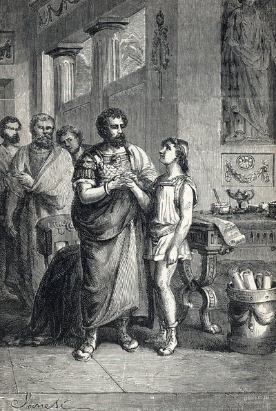 Valentinien II reconnu empereur romain par Gratien (375). 1888 - Unbekannter Künstler