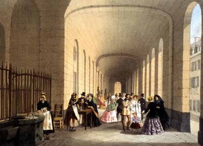 Station thermale de Vichy, gravure, France, vers 1860 - Unbekannter Künstler