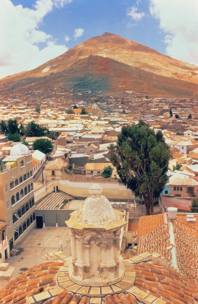 Vue des ruines vers les ruines incas près du village - Unbekannt