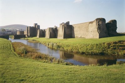 Vue du château de Caerphilly, Glamorgan, Pays de Galles, construit entre 1268-77 - Unbekannt