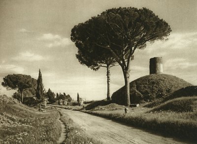 Vue de la voie Appienne (via appia). C