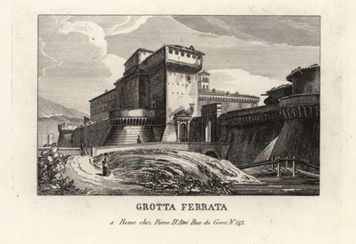 Vue de la ville fortifiée romaine de Grottaferrata, Rome - Unbekannt