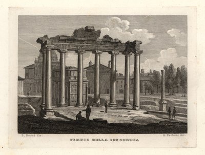 Vue du Temple de la Concorde, Rome - Unbekannt