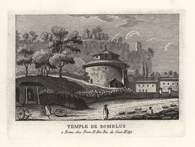 Vue du Temple de Romulus, basilique des Saints Côme et Damien, Forum, Rome - Unbekannt