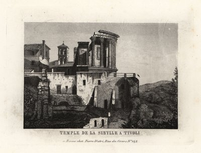 Vue du Temple de la Sibylle ou du Temple de Vesta à Tivoli - Unbekannt