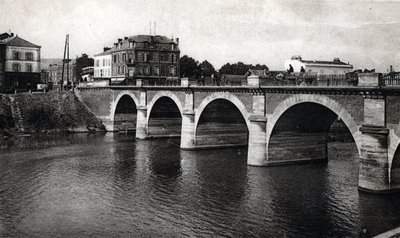 Vue du pont de la Marne à Épernay, Marne - carte postale vers 1910 Collection privée - Unbekannter Künstler