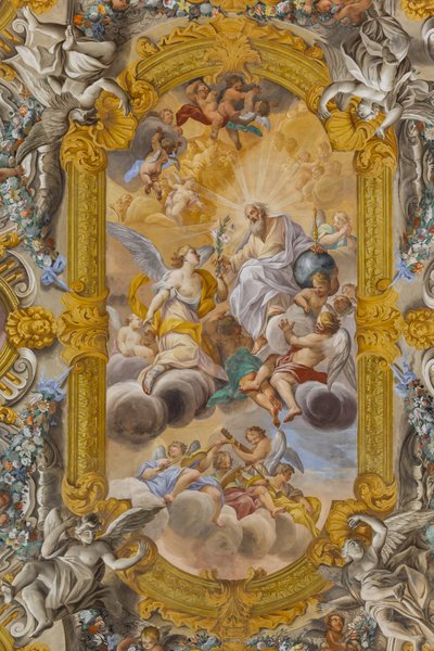 Vue du plafond, Église de Nunziatina, Todi, Ombrie, Italie - Unbekannter Künstler