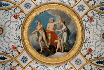 Vue du médaillon du plafond dans le petit salon - Unbekannter Künstler
