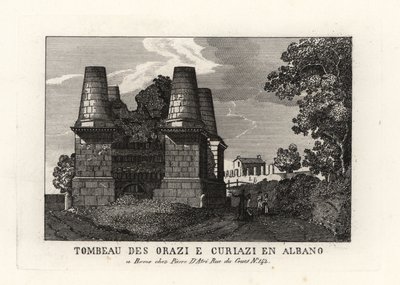 Vue des ruines du Mausolée des Horaces et des Curiaces sur la Voie Appienne, Rome - Unbekannt