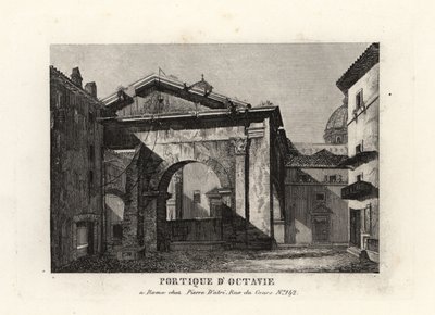 Vue des ruines du Portique d