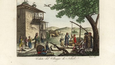 Vue du village de Nikali, près de Larissa, la capitale de la Thessalie, Grèce - Unbekannt