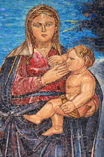 Vierge et enfant. Guatemala. Basilique de l