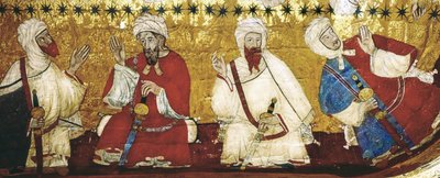 Coupole en bois décorant la Salle des Rois ou Salle de Justice (peinture) - Unbekannter Künstler