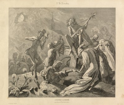 Jeune amour, Karlsruhe, c.1850 (gravure) - Unbekannter Künstler