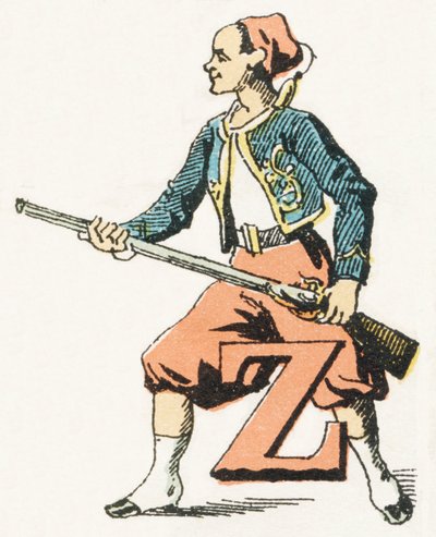 Z - Zouave - Alphabet Enfantin, Éditions Gordinne 1920 (gravure) - Unbekannt