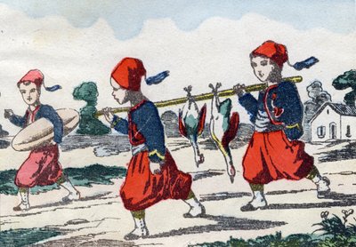 Zouaves. Gravure dans "Alphabet militaire enfantin". Imagerie de Pont-à-Mousson, vers 1890. 20 pages - Unbekannt