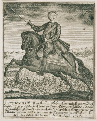 Le chef militaire prussien Léopold Ier Prince d