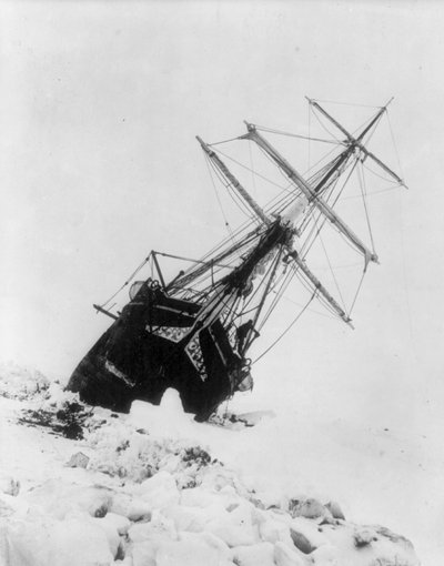Expédition Trans-Antarctique Impériale : Endurance coincé dans une banquise, c.1914-17 - Underwood & Underwood