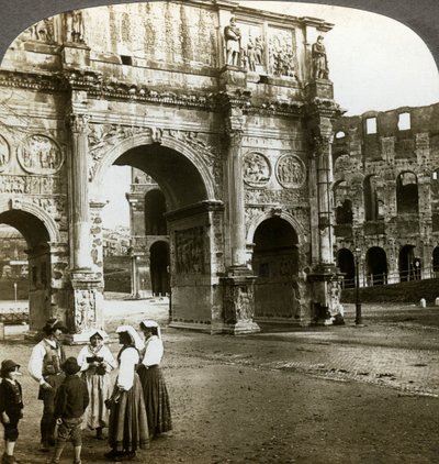 Arc de Constantin, Rome, Italie - Underwood and Underwood