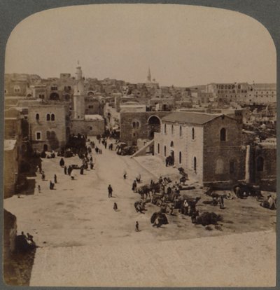 Bethléem de Judée, le lieu de naissance de Jésus, Palestine, 1896 - Underwood and Underwood