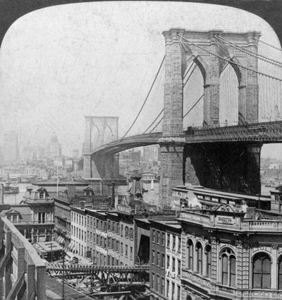 Pont de Brooklyn, New York, USA, 1901 - Underwood and Underwood