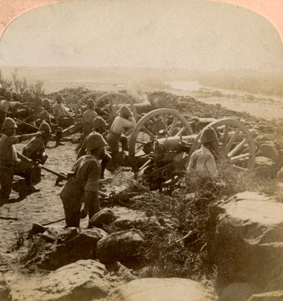 Artillerie de garnison du Cap rendant la vie dure aux Boers de l
