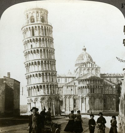 Cathédrale et tour penchée de Pise, Italie - Underwood and Underwood