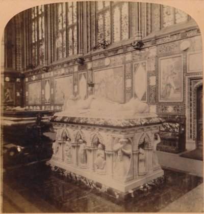 Cénotaphe du Prince Consort, dans la chapelle commémorative Albert, Windsor, Angleterre, 1900 - Underwood and Underwood