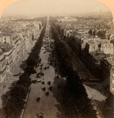 Champs-Élysées, la promenade favorite de Paris, France, 1894 - Underwood and Underwood